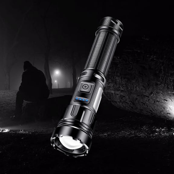 ZFYXGS Flashlight Torch Light Source Lamp LED Power Display Aluminium Alloy IPX6 Water Tightness Mechanical Telescopic Portable Power Source