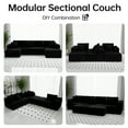 thumbnail image 2 of SOULART 132" Cloud Couch, Black U-Shaped Sectional Sofa for Living Room, Modular sofa with Reversible Chaise, Ultra Soft Striped Corduroy, 2 of 11