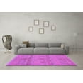 thumbnail image 3 of Ahgly Company Indoor Round Abstract Purple Modern Area Rugs, 7' Round, 3 of 4