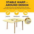 thumbnail image 4 of Yellow Bee Gnomes Table Cloths for 5 Foot Rectangle Tables, Spring Floral Daisy Farmhouse Patio Waterproof Elastic Fitted Tablecloths, Washable Rectangular Table Cover for Camping, 4 of 8