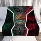 thumbnail image 2 of Manta de México con nombre personalizado para hombres y mujeres, mantas de México personalizadas, manta con bandera de México, regalo divertido, manta de felpa suave y micropolar Sherpa para cama, 2 of 8