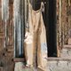 thumbnail image 1 of ICHUANYI Clearance Women Ladies Printed Summer Sleeveless Backless Loose Long Playsuits Rompers Jumpsuit(Khaki, XL) Ichaunyi WER2023080815181, 1 of 5