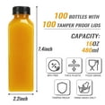 thumbnail image 2 of Envases de plástico para bebidas TOMNK, 100 unidades, 473 ml, con etiqueta, 2 of 6