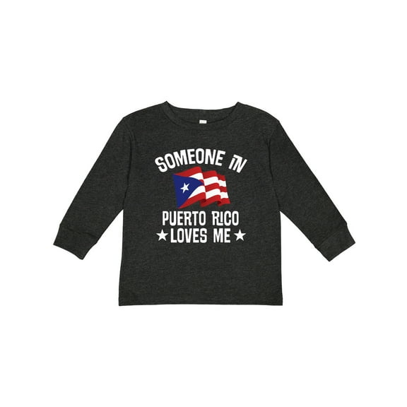 Inktastic Someone in Puerto Rico Loves Me Boys or Girls Long Sleeve Toddler T-Shirt