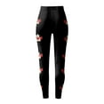 thumbnail image 6 of HCNTES Canada Day T Shirt for Women Print Tights Leggings Control Yoga Sport High Waisted Leggings( Red,L), 6 of 6