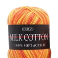 thumbnail image 2 of Kearding 50g/bola colorida de 3 capas de hilo hecho a mano DIY bufanda almohada manta tejer ganchillo hilo de algodón de leche Type11 NO11, 2 of 4