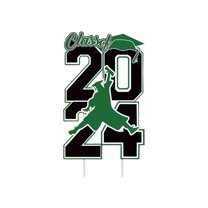 Yatlte 2024 Graduation Yard Sign Stakes Decorations, 2024 Graduation Yard Sign Stakes Decorations, Glitter Plastic Congratulations Graduate Lawn Yard,