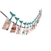 Mermaid Photo Banner, Sweet Heart First Birthday Photo Banner, Justborn To 12 Months Photo Banner, For Mermaid Party Decorations, Mermaid Party Supplies, Under The Sea,First Birthday Party Decorations