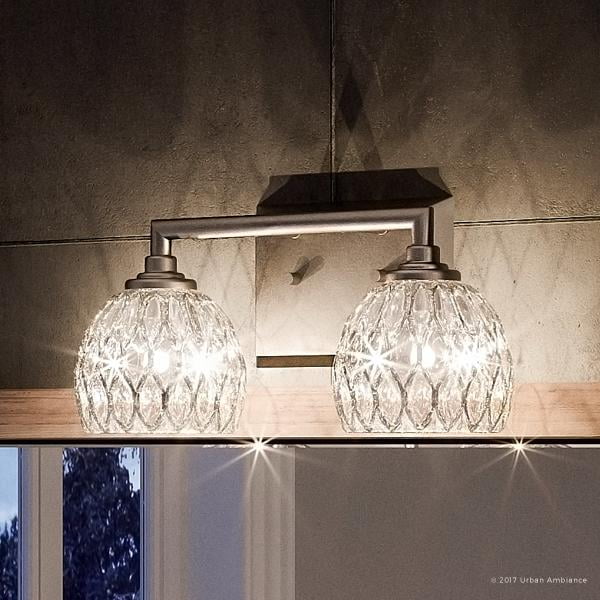 Urban Ambiance Luxury Crystal Bathroom Vanity Light, Medium Size 6.25