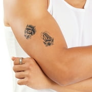 Inkbox Temporary Tattoos, Boat and Dog, Water-Resistant, Perfect for Any Occasion, Black, 2 Pack