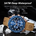 thumbnail image 3 of Poedagar Bussiness Watch for Man Sports Waterproof Luminous Date Chronograph Leather Men's Watches, 3 of 6