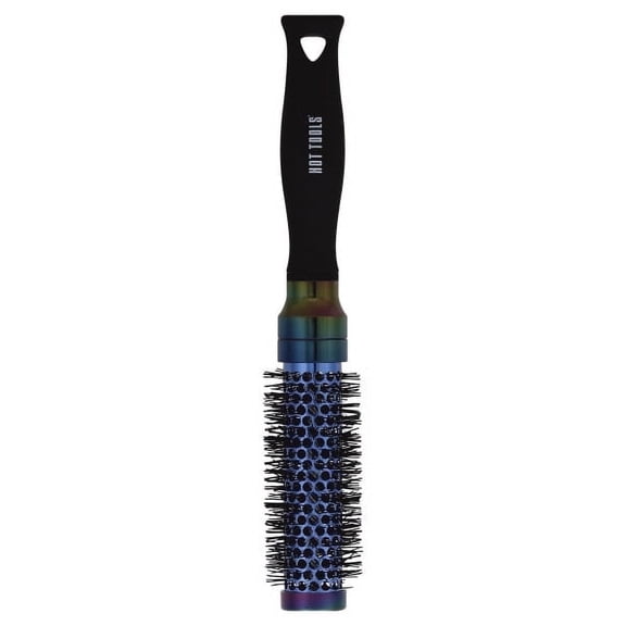 HOT TOOLS Professional Detangling Round Thermal Hair Brush, Rainbow, Nylon Bristles, for All Hair Types