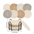 thumbnail image 2 of Round Woven Placemats Set of 8 Heat Resistant Placemats 4 Inches Farmhouse Cotton Rope Place Mats for Dining Tables Trivets for Hot Dishes, 2 of 5