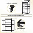 thumbnail image 2 of 62inch Wooden Greenhouse, Portable Cold Frame with Wheels and Adjustable Shelves for Indoor Outdoor Patio Balcony Garden , 31.5" Lx22.4 Wx62 H, Black, 2 of 8