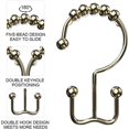thumbnail image 2 of Anillos de ganchos para cortina de ducha, anillos de cortina de ducha de doble deslizamiento de metal inoxidable para cortinas de barras de ducha de baño, juego de 12 oso de fresa Electrónica, 2 of 5