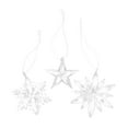 thumbnail image 3 of TIELUTT Christmas Decorations Christmas Tree Acrylic Transparent Snowflake String for Balloons Christmas Star Ornament Hanging Chandelier Stain Glass Window Large Hanging Beads, 3 of 7