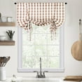 thumbnail image 6 of Achim Home Furnishing: Buffalo Taupe Plaid Modern Window Curtain Panel : 42" x 63" Tie Up Shade, 6 of 6