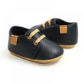 thumbnail image 4 of Newborn Baby Boy High Grade PU Lace-up Non-slip Soft Sole Toddler Frist Waliking Shoes, 4 of 11