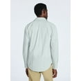 thumbnail image 4 of Free Assembly Men's Cotton Poplin Button Front Shirt with Long Sleeves, Sizes S-3XL, 4 of 5