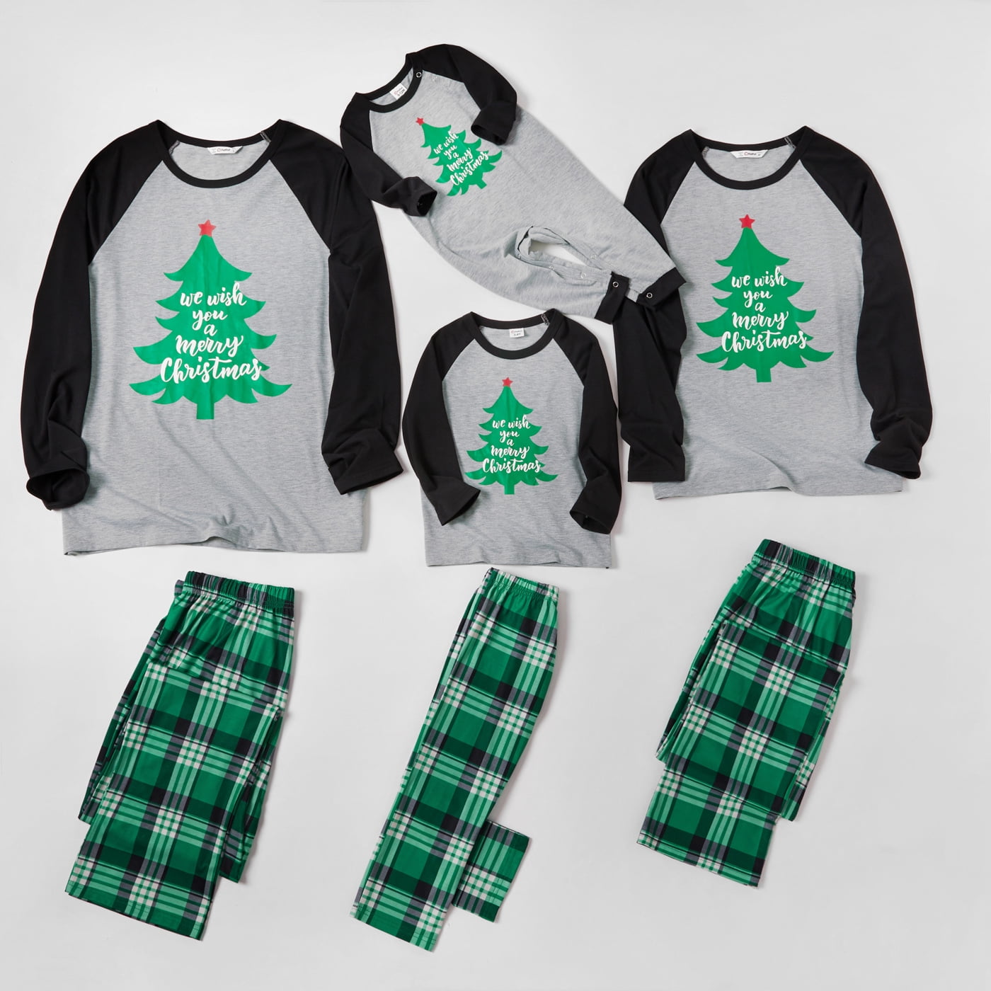 PatPat - PatPat Mosaic Family Matching Merry Christmas Pajamas Sets ...