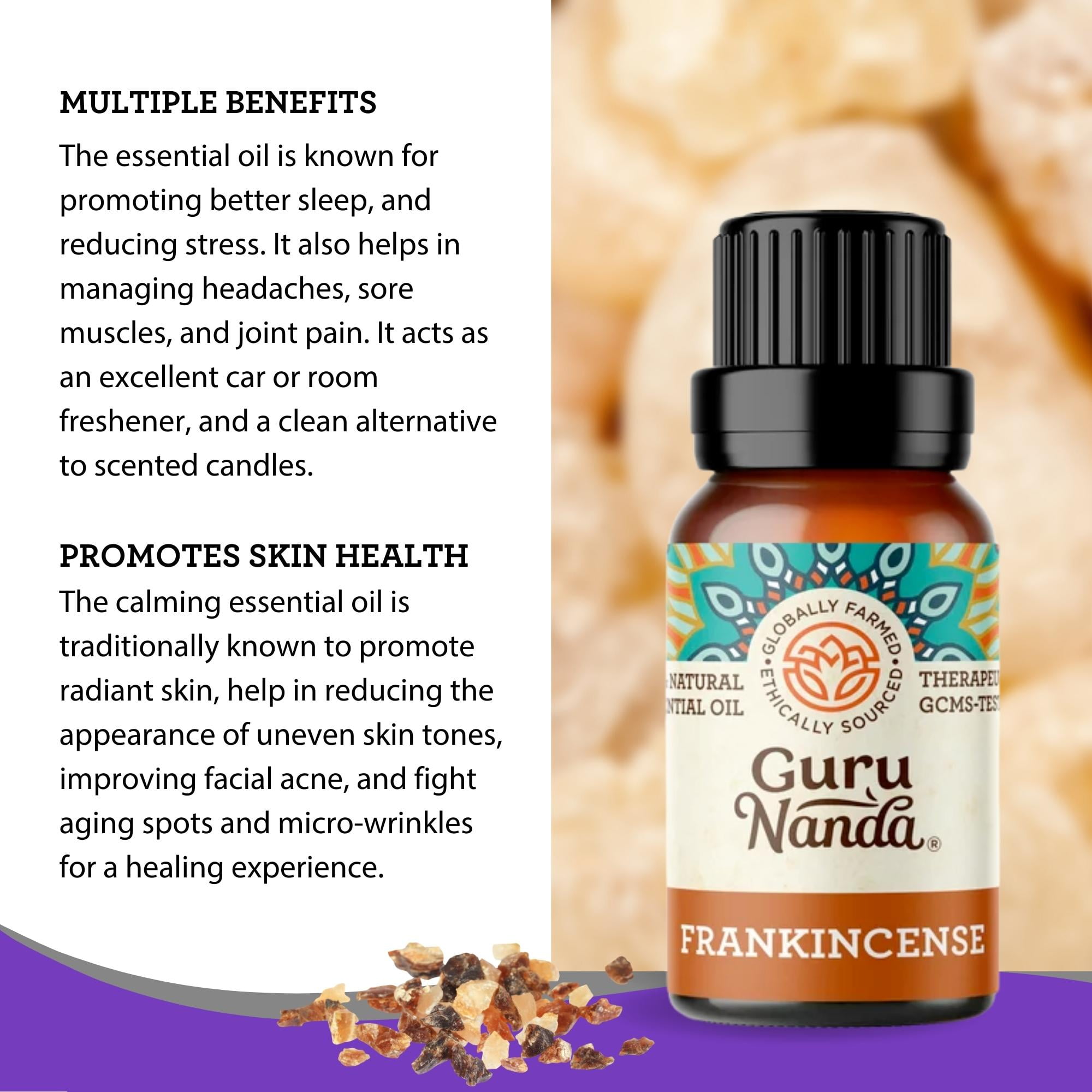 GuruNanda Sleep Essential Oils - Frankincense, Lavender, Cedarwood for Calm  Aromatherapy & Diffuser 