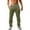 A-Green25, variant on Men's Olive Green Linen Pants Elastic Waist Drawstring Trousers Breathable Casual Daily Wear Pant