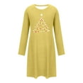 thumbnail image 6 of Wensltd Women's Short Sleepshirts Stylish Long Sleeve Round Neck Christmas Home Wear Nightgown S-XXL, 6 of 6