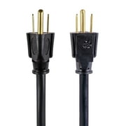 Hyper Tough 10 ft 16AWG 3-Prong Black Outdoor Single-Outlet Extension Cord, 13 Amps