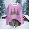 thumbnail image 5 of Aofany Womens Christmas Tshirt Xmas Tree Print Merry Christmas Holiday Shirt Ladies Womens Long Sleeve T-shirt Christmas Graphic Tee, 5 of 5
