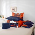 thumbnail image 4 of Erosebridal Football Print Bedding Queen Size,Sport Gamer Comforter Sets with Sheets,Microfiber Reversible Bedding Sets Queen Size,Sport Theme Decor(Denver),7 Pieces, 4 of 5