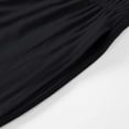 thumbnail image 5 of Men's Solid Color Pajama Pants with Pockets & Drawstring - Cuffed Jogger Sleep Bottoms for Men, Elastic Waist Soft Lightweight Lounge Homewear Black L, 5 of 9