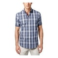 thumbnail image 2 of Club Room Mens Plaid Pocket Button Up Shirt, Blue, Medium, 2 of 2