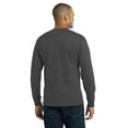 thumbnail image 2 of Port & Company PC55LS Mens Long Sleeve Core Blend Tees, Charcoal - 2XL, 2 of 6