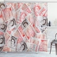 thumbnail image 1 of Ambesonne Money Shower Curtain, Bills of Britain, 69"Wx84"L, Scarlet Taupe, 1 of 3