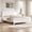 White, variant on Euroco Wood Full Size Platform Bed, Black