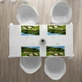 thumbnail image 3 of Ambesonne Peace Place Mats Set of 4, Japanese Stone Path Lotus, Standard Size, Lime Green Sky Blue, 3 of 4