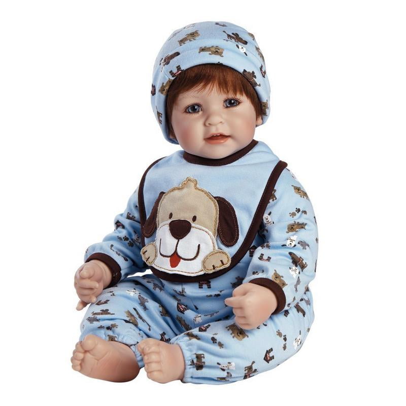 baby doll with red hair and blue eyes