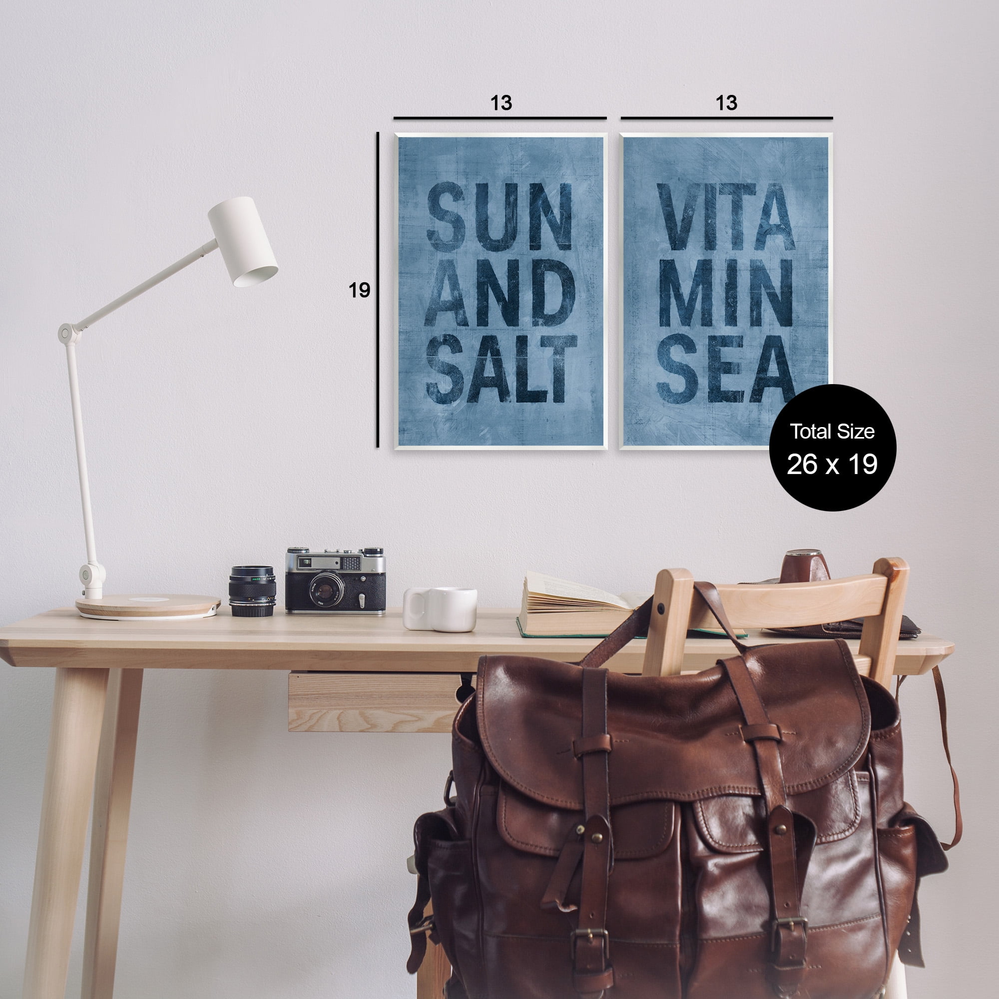 Stupell Industries Summer Beachy Phrases Nature Painting Unframed Art Print Wall Art, 13 x 19, Set of 2