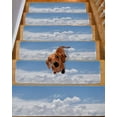 thumbnail image 2 of Clouds Stair Treads for Wooden Steps Indoor Runner Rug Carpet, Blue White Sky Natural Landscape 4 Pieces Peel and Stick Staircase Step Treads Covers Washable Throw Door Mats, 30"x8", 2 of 5