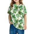 thumbnail image 2 of Jamicy T-Shirts Graphiques Enfants Vêtements pour Enfants Hauts pour Enfants Été Manches Courtes T-Shirts Col Rond Chemisiers pour Dames Hauts Courts Décontractés, 2 of 4