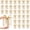 Gold, variant on 50 Pack Favor Boxes 2x2x2 Inches Clear Candy Boxes with Ribbons, Mini Plastic Boxes for Wedding, Birthday Party, Shower, Classroom Decoration Supplies