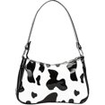 thumbnail image 1 of Bolso de mano con estampado de vaca para mujer con cremallera, 1 of 1
