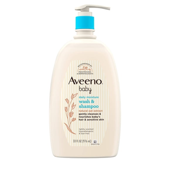 Jabón de baño y champú para bebés Aveeno Daily Moisture 975 ml