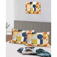thumbnail image 5 of Abstract Pillow Covers Queen Size 2 Pack, Modern Geometric Vintage Circle European Soft Bed Throw Pillowcases Breathable Cooling Long Lumbar Body Pillow Sham Cover for Bed Sofa 20''x30'', 5 of 7