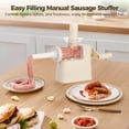 thumbnail image 2 of Manual Sausage Stuffer with 4 Tubes, Sausage Maker & Filler for Homemade Bratwurst, Hot Dogs, Meatballs - Kitchen Use, 2 of 5