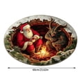thumbnail image 3 of 3D Santa Campfire Round Rug - Soft Non-Slip Washable Floor Mat for Living Room, Bedroom Entryway & Festive Holiday Decor, 3 of 7