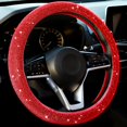 thumbnail image 1 of Women Crystal Diamond Steering Wheel Cover Car Wheel Protector for Car, 15 Inch, 1 of 7