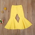 thumbnail image 2 of Coduop Toddler Kid Baby Girls Denim Jeans Bell Bottom Flare Pants Trousers 2-7 Years, 2 of 6