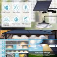thumbnail image 5 of DONGPAI Solar Pendant Lights Remote Control LED Solar Shed Lights Dimmable IP65 Waterproof Wall Mount Security Lighting for Yard Garage Porch Front Door, 5 of 8
