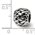 thumbnail image 2 of Beautiful Sterling Silver Reflections Basketweave Bali Bead, 2 of 2